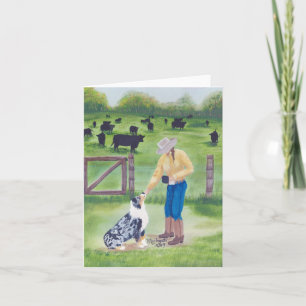 Australischer Schäferhund-Blank-Notecard Karte