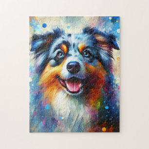 Australischer Schäferhund Blue Merle Dog Acrylic P