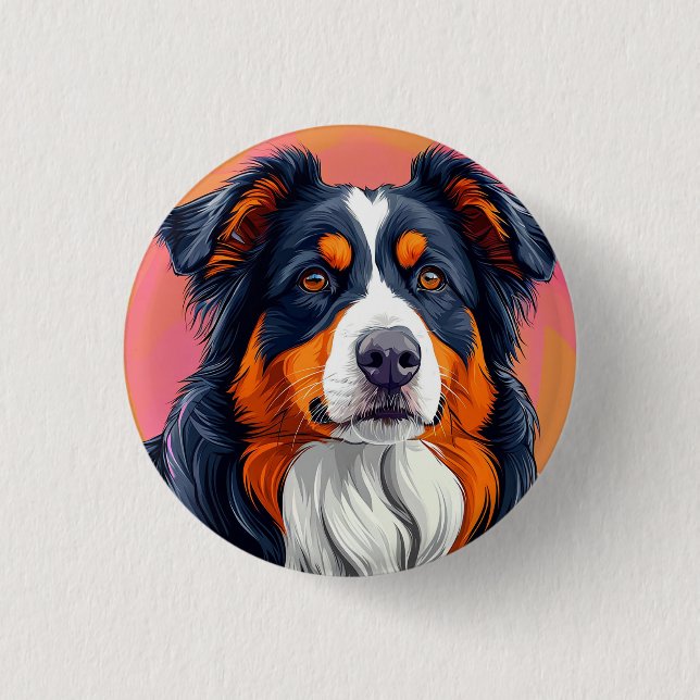 Australischer Schäferhund Button (Vorderseite)