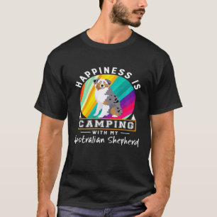 Australischer Schäferhund Camping im Freien Wander T-Shirt