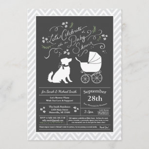 Australischer Schäferhund Dog Baby Shower Gender N Einladung