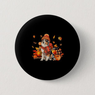 Australischer Schäferhund Dog Fall Scarf Leopard P Button