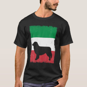 Australischer Schäferhund Dog Italienische Flagge  T-Shirt
