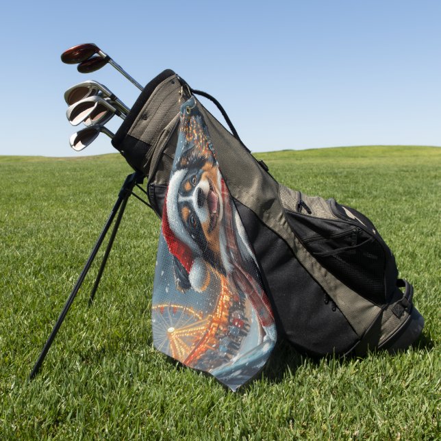 Australischer Schäferhund Dog Roller Untersetzer W Golfhandtuch (Gras)