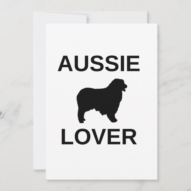 Australischer Schäferhund Einladung (Vorderseite)