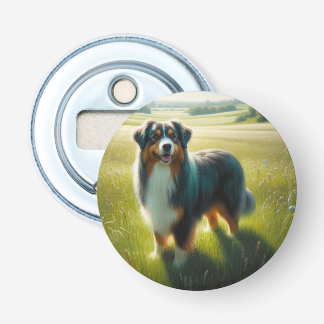 Australischer Schäferhund Flaschenöffner (Vorderseite)