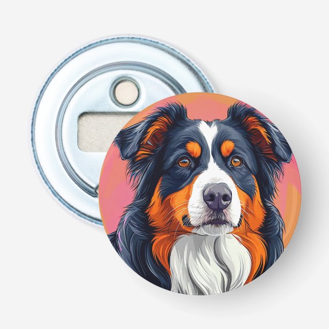 Australischer Schäferhund Flaschenöffner (Vorderseite)