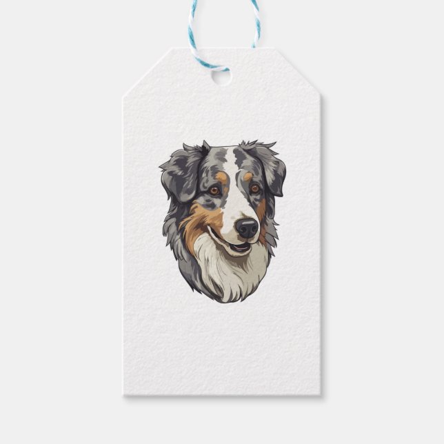 Australischer Schäferhund Geschenkanhänger (Vorderseite)