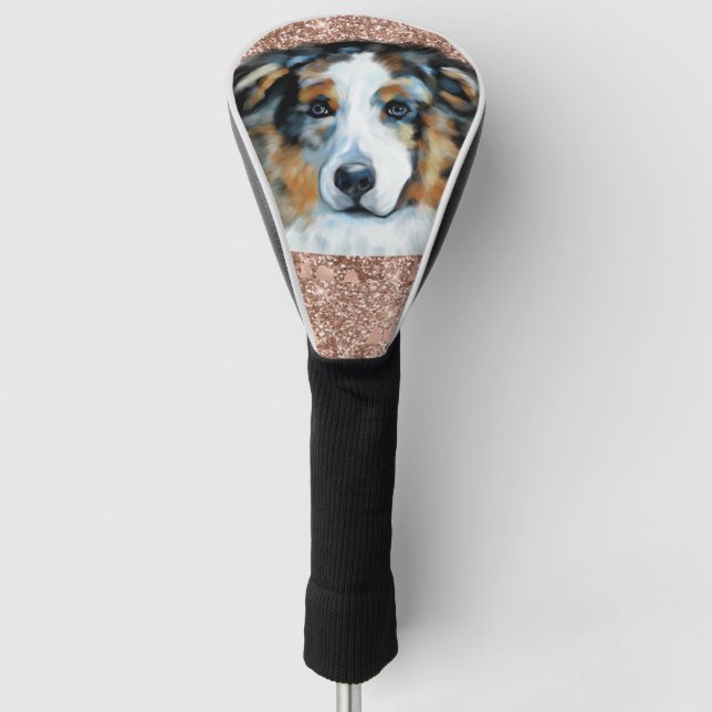 AUSTRALISCHER SCHÄFERHUND GOLF HEADCOVER (Vorderseite)