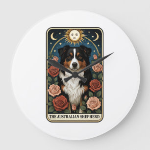 Australischer Schäferhund Große Wanduhr