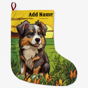 Australischer Schäferhund Großer Weihnachtsstrumpf