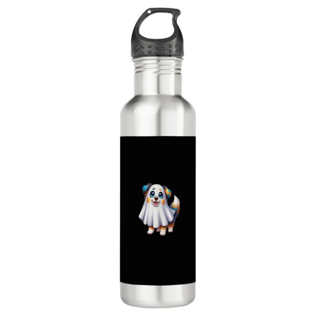 Australischer Schäferhund Halloween Costume Party  Edelstahlflasche (Vorderseite)