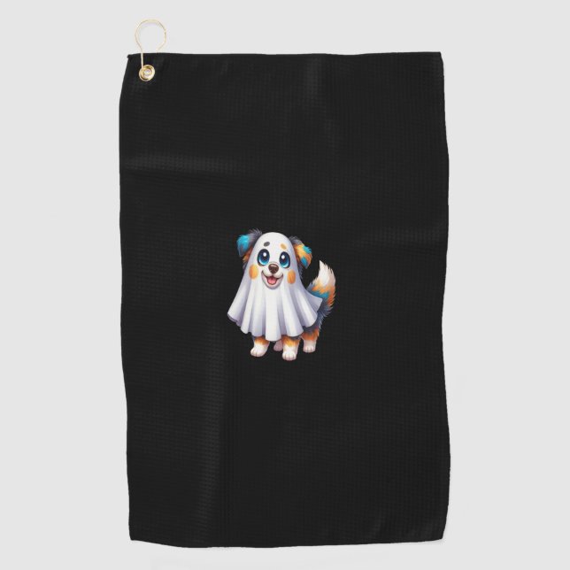 Australischer Schäferhund Halloween Costume Party  Golfhandtuch (Vorderseite)