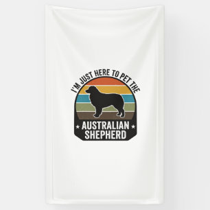 Australischer Schäferhund Haustierliebhaber Vintag Banner