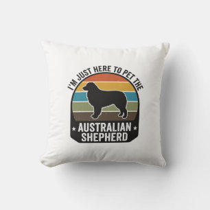 Australischer Schäferhund Haustierliebhaber Vintag Kissen