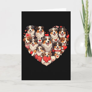 Australischer Schäferhund Herz Valentinstag Austra Karte