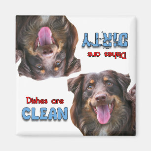 Australischer Schäferhund Hund Liebhaber Geschirr Magnet