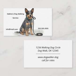 Australischer Schäferhund-Hunde-Spazierdienst Visitenkarte