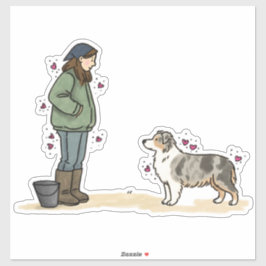 Australischer Schäferhund - Hüten Aufkleber