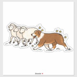 Australischer Schäferhund - Hüten Aufkleber