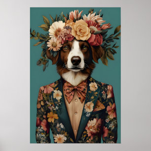 Australischer Schäferhund im Anzug Poster, Austral Poster