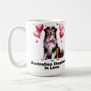 Australischer Schäferhund in Liebe Kaffeetasse