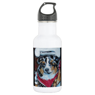 AUSTRALISCHER SCHÄFERHUND KOCH EDELSTAHLFLASCHE