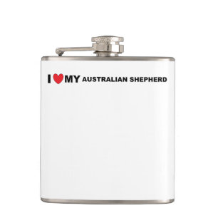 Australischer Schäferhund Liebe Flachmann