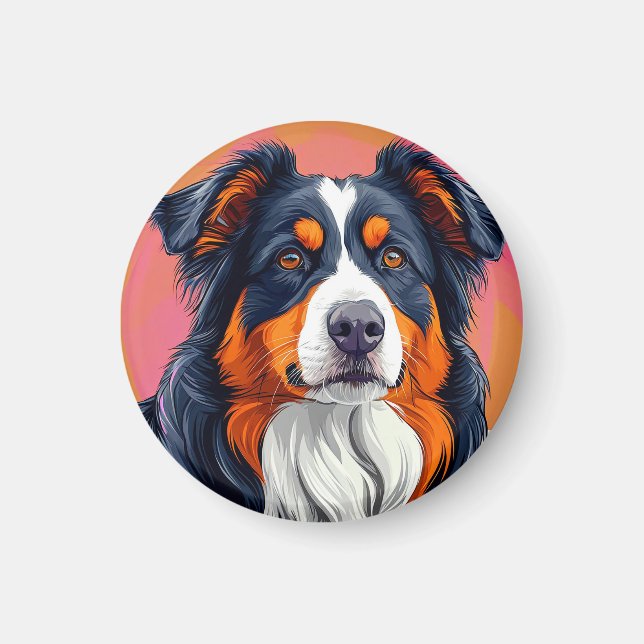 Australischer Schäferhund Magnet (Vorne)