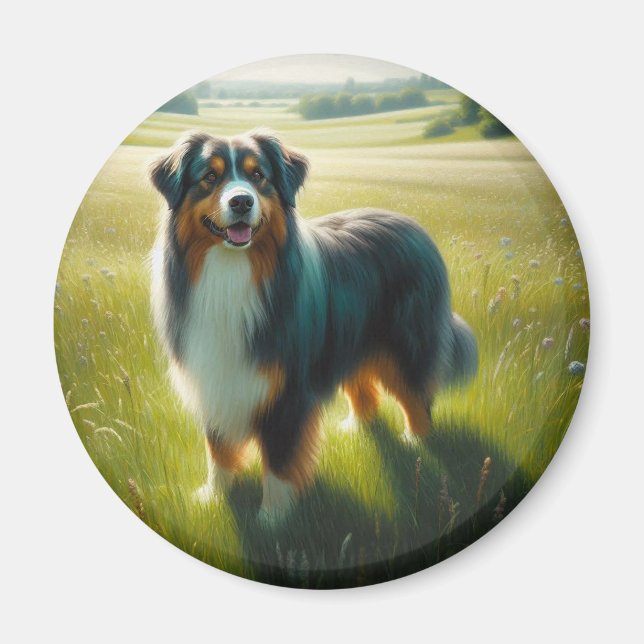 Australischer Schäferhund Magnet (Vorne)
