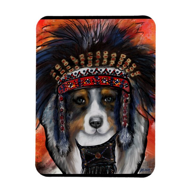 AUSTRALISCHER SCHÄFERHUND    MAGNET (Vertikal)