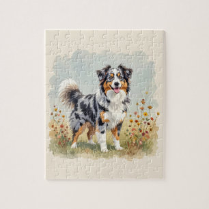 Australischer Schäferhund Merle Langschwanz
