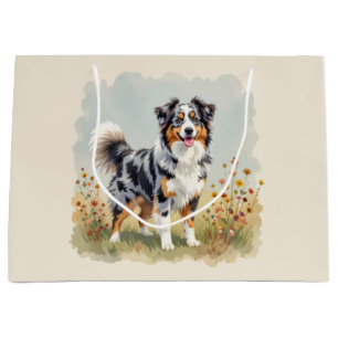 Australischer Schäferhund Merle Langschwanz Große Geschenktüte