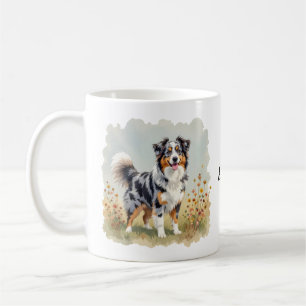 Australischer Schäferhund Merle Langschwanz Kaffeetasse