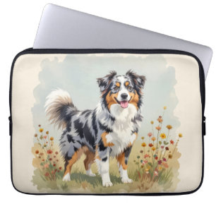 Australischer Schäferhund Merle Langschwanz Laptopschutzhülle