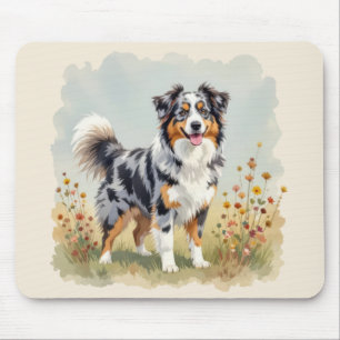 Australischer Schäferhund Merle Langschwanz Mousepad