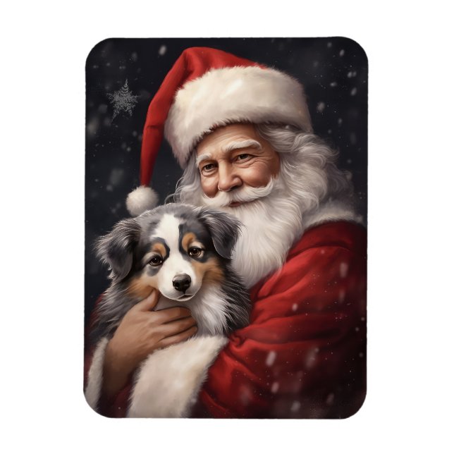 Australischer Schäferhund mit Weihnachten des Weih Magnet (Vertikal)