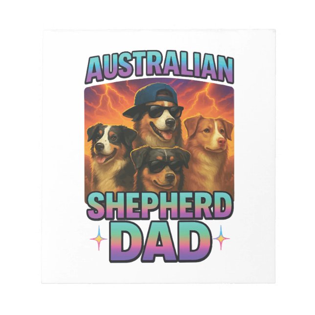 Australischer Schäferhund Notizblock (Vorderseite)