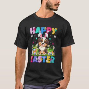 Australischer Schäferhund Ostereierjagd Hasenohren T-Shirt