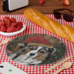 Australischer Schäferhund   Pappteller