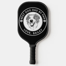 Australischer Schäferhund Personalisiert Zeichnend Pickleball Schläger