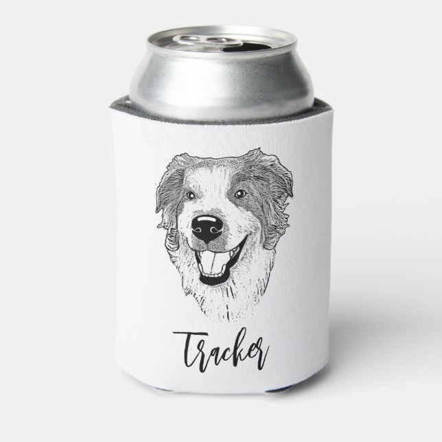 Australischer Schäferhund Personalisierte Hand Zei Dosenkühler (Kanne Rückseite)