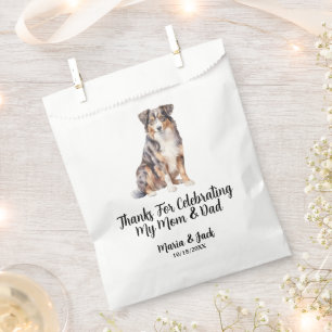 Australischer Schäferhund Pet Cocktail Hochzeit Geschenktütchen