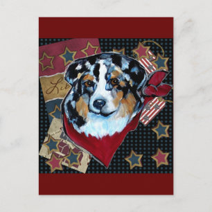 AUSTRALISCHER SCHÄFERHUND POSTKARTE