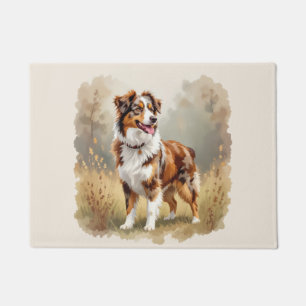 Australischer Schäferhund Roter Merle Aussie Fußmatte
