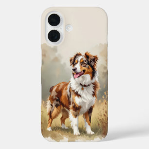 Australischer Schäferhund Roter Merle Aussie iPhone 16 Hülle