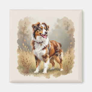 Australischer Schäferhund Roter Merle Aussie Magnet