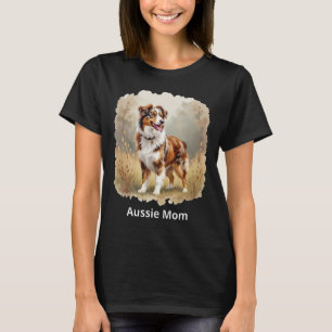 Australischer Schäferhund Roter Merle Aussie Mutte T-Shirt