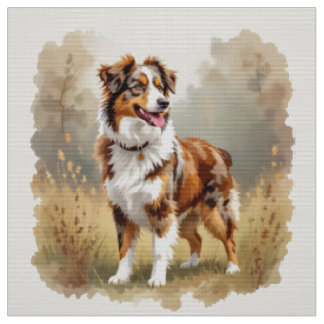 Australischer Schäferhund Roter Merle Aussie Stoff