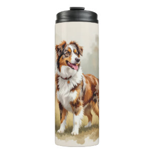 Australischer Schäferhund Roter Merle Aussie Thermosbecher